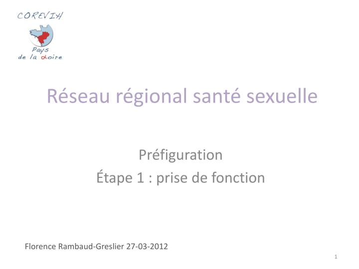 r seau r gional sant sexuelle