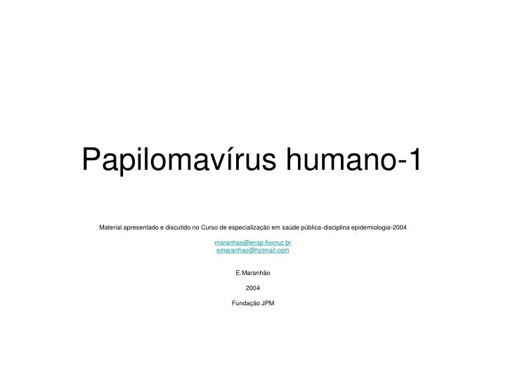 papilomav rus humano 1