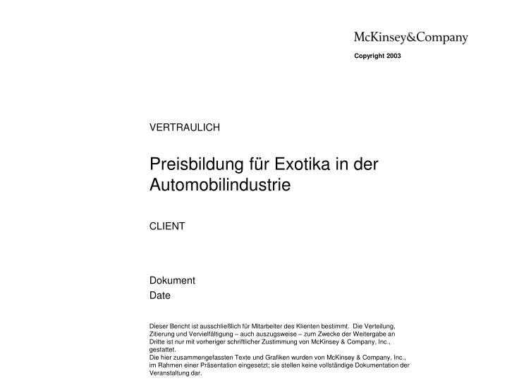 preisbildung f r exotika in der automobilindustrie