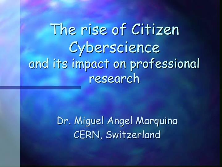 the rise of citizen cyberscience and its impact on professional research