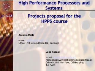 High Performance Processors and Systems