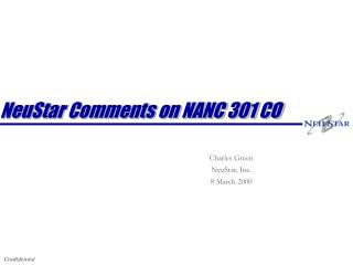 NeuStar Comments on NANC 301 CO
