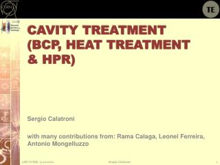 Cavity Treatment (BCP, Heat Treatment &amp; HPR)