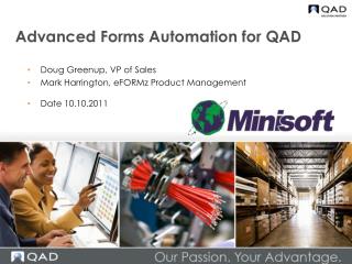 Advanced Forms Automation for QAD