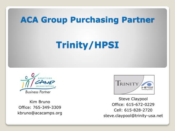 aca group purchasing partner trinity hpsi