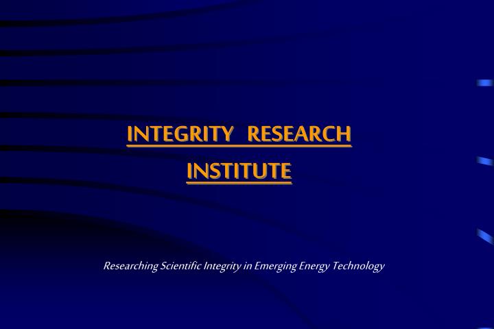 integrity research institute
