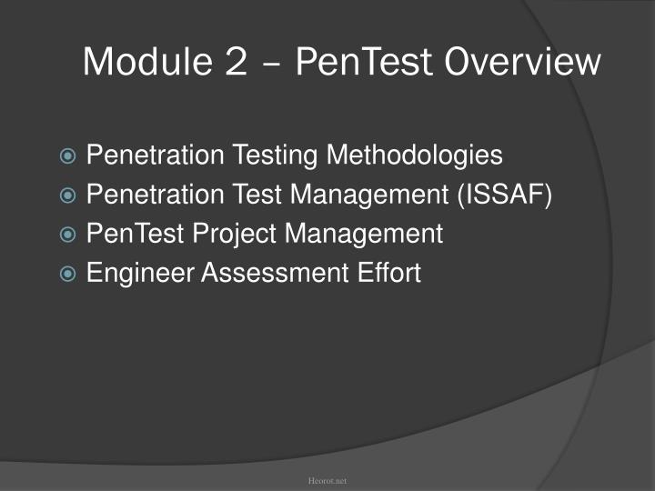 module 2 pentest overview