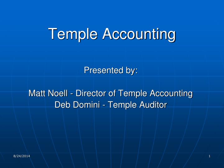 temple accounting