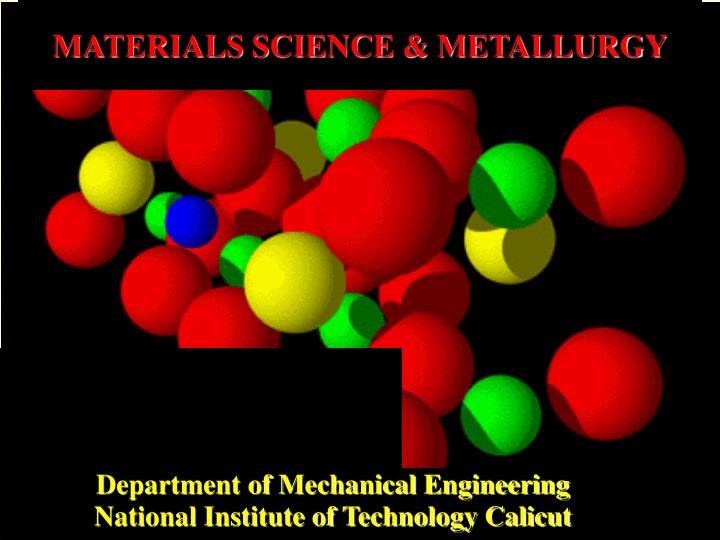 materials science metallurgy