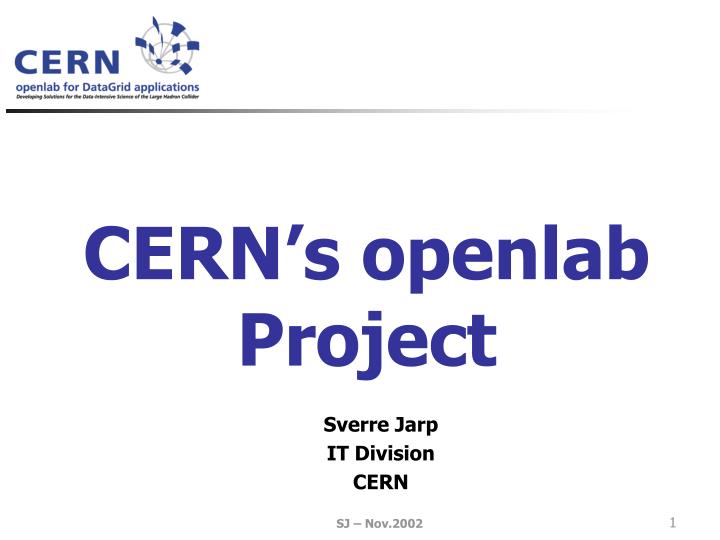 cern s openlab project