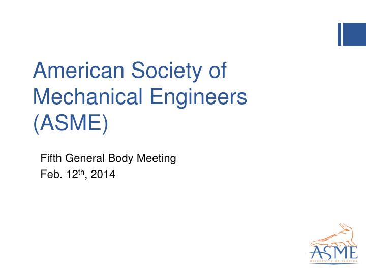 american society of mechanical engineers asme