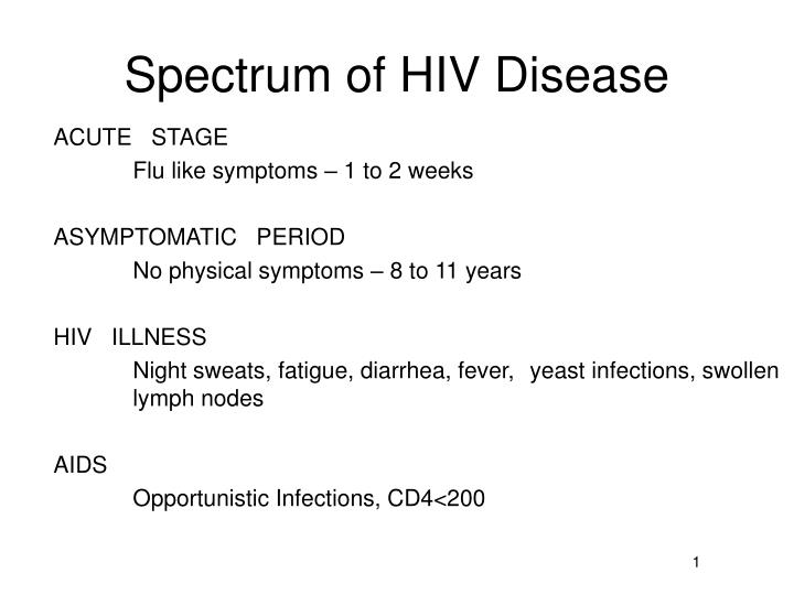 spectrum of hiv disease