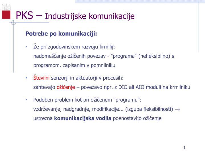 pks industrijske komunikacije