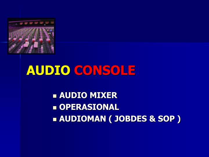 audio console