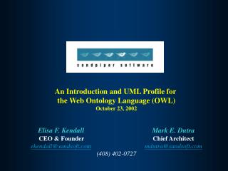 An Introduction and UML Profile for the Web Ontology Language (OWL) October 23, 2002