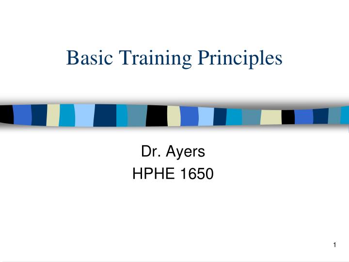 basic training principles