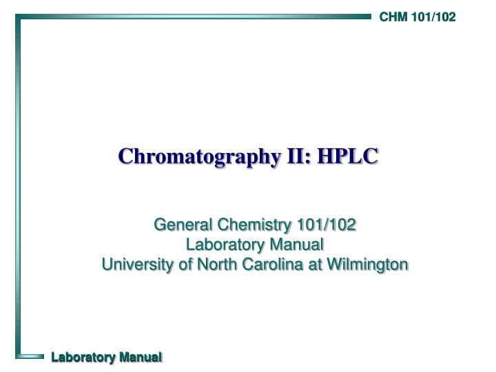 chromatography ii hplc