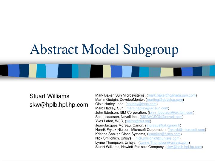 abstract model subgroup