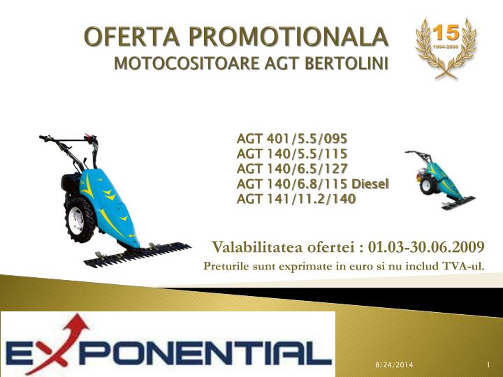 oferta promotionala motocositoare agt bertolini