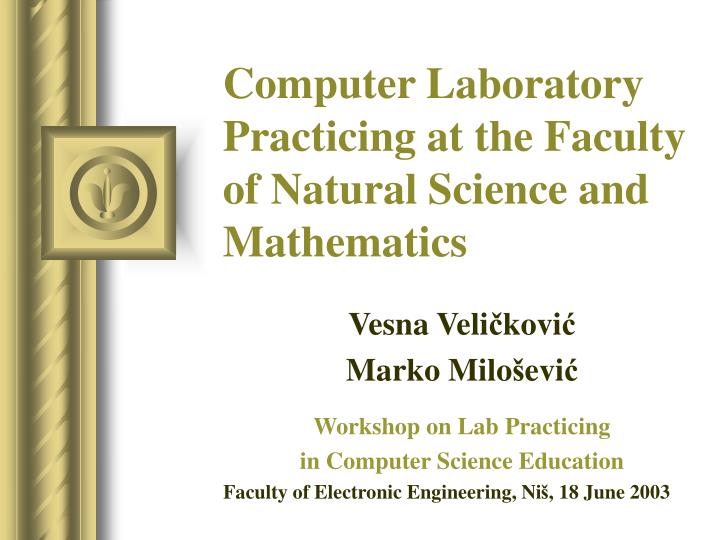 computer laboratory practicing at the faculty of natural science and mathematics