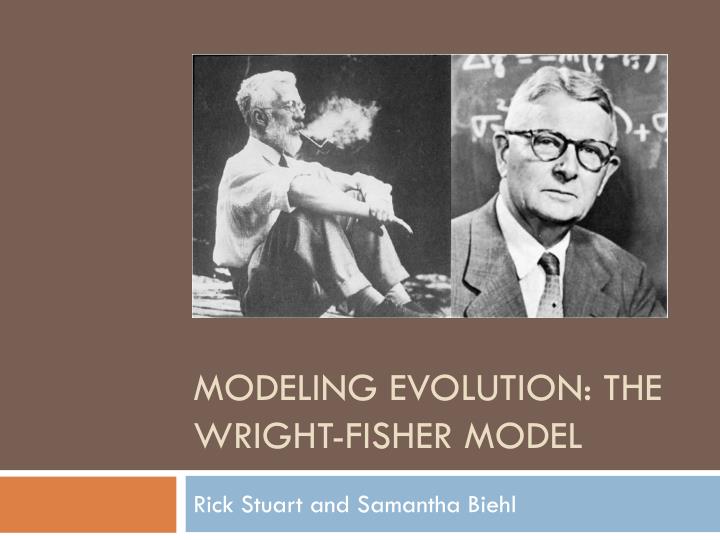 modeling evolution the wright fisher model