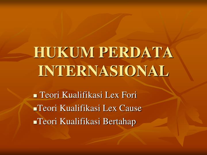 hukum perdata internasional