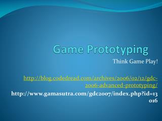 Game Prototyping