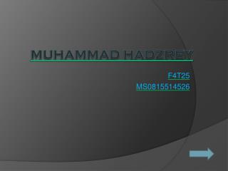 Muhammad hadzrey