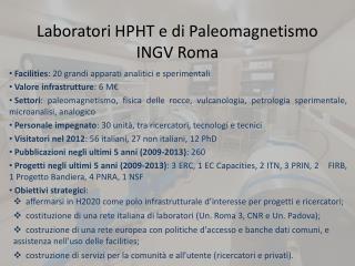 laboratori hpht e di p aleomagnetismo ingv roma