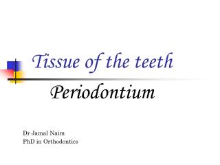 Tissue of the teeth