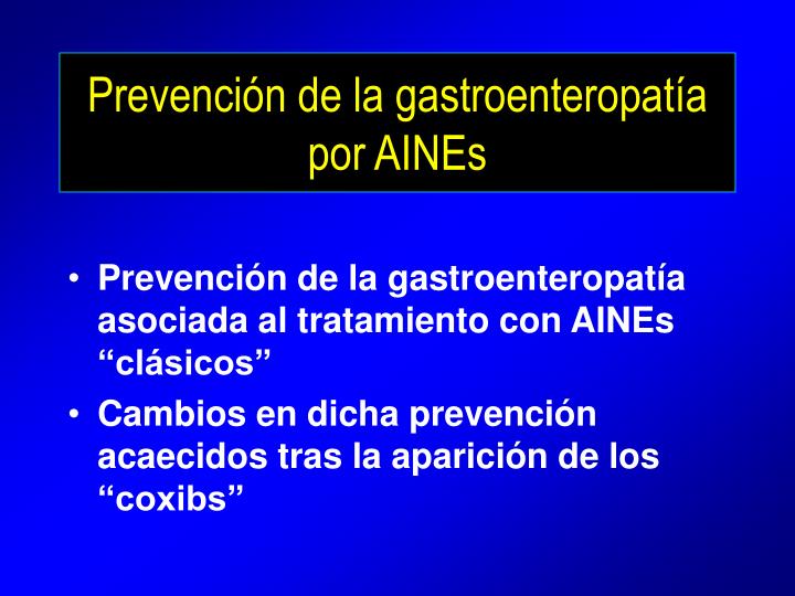 prevenci n de la gastroenteropat a por aines