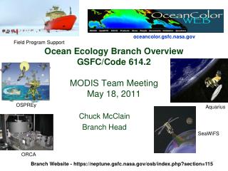 Ocean Ecology Branch Overview GSFC/Code 614.2 MODIS Team Meeting May 18, 2011