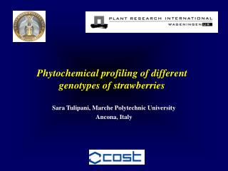 Phytochemical profiling of different genotypes of strawberries