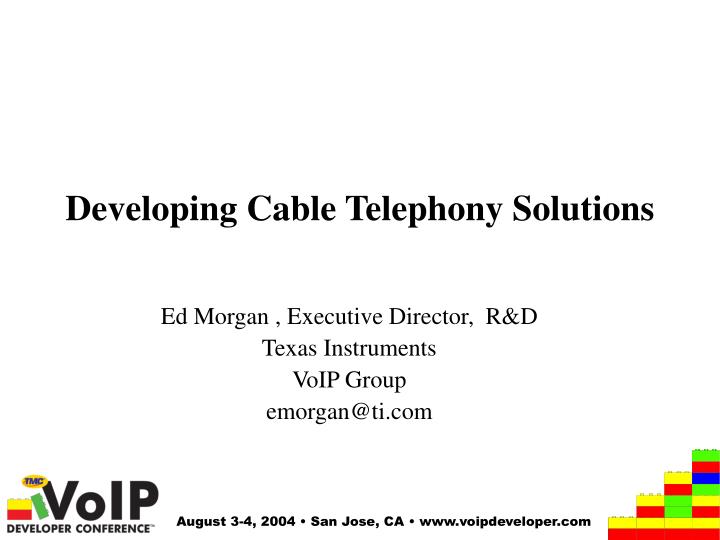developing cable telephony solutions