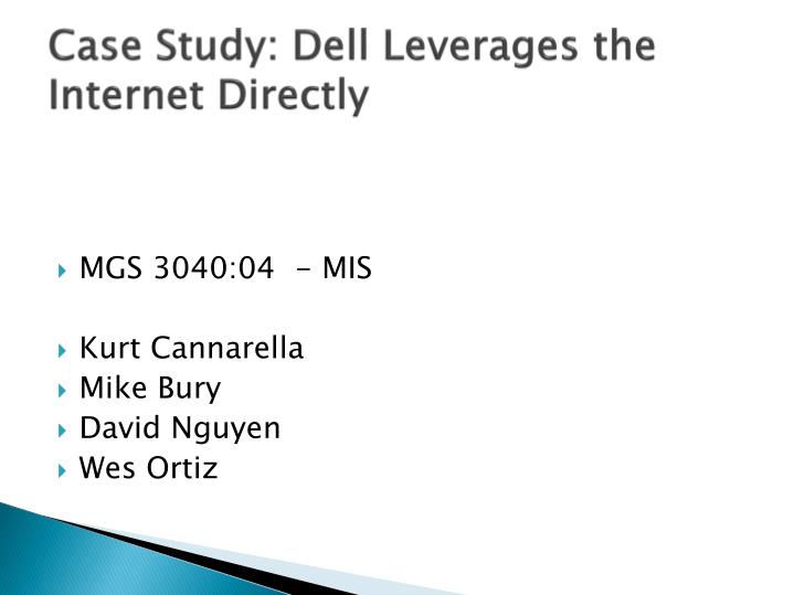 case study dell leverages the internet directly