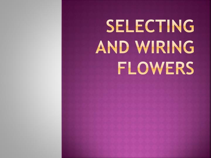 selecting and wiring flowers