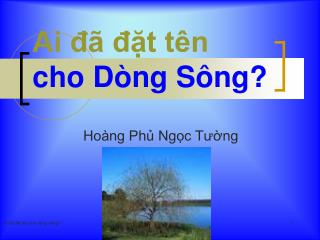 ai t t n cho d ng s ng