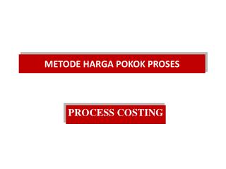 metode harga pokok proses