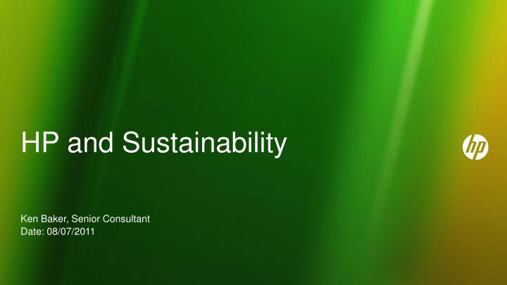hp and sustainability