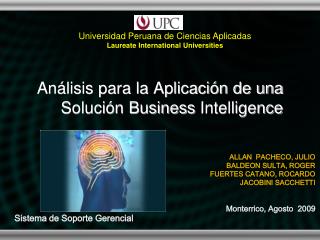 an lisis para la aplicaci n de una soluci n business intelligence