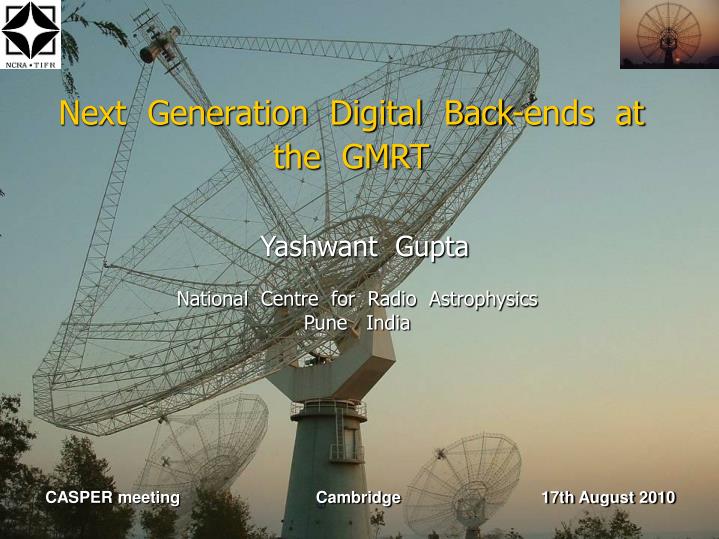 next generation digital back ends at the gmrt