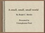A small, small, small world - slide 1