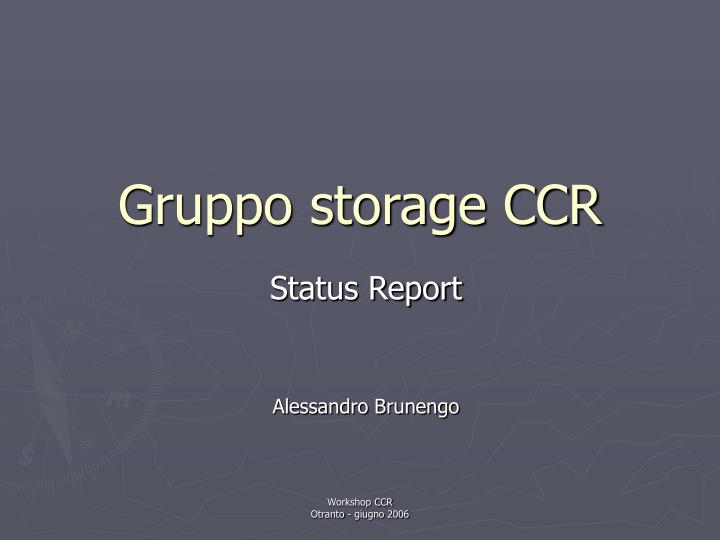 gruppo storage ccr