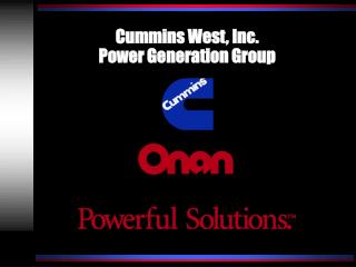 Cummins West, Inc. Power Generation Group