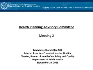 Health Planning Advisory Committee Meeting 2