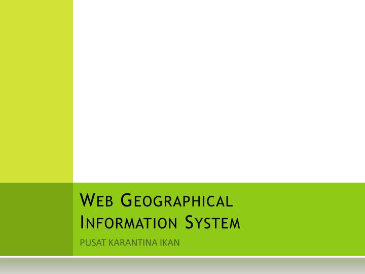 web geographical information system