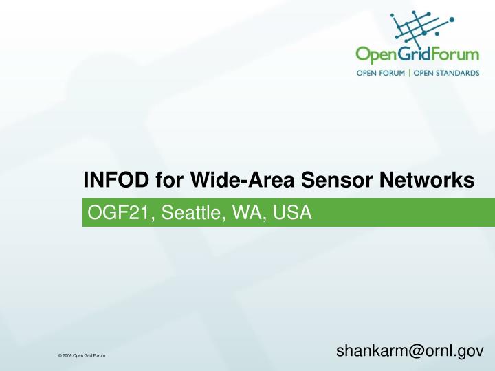 infod for wide area sensor networks