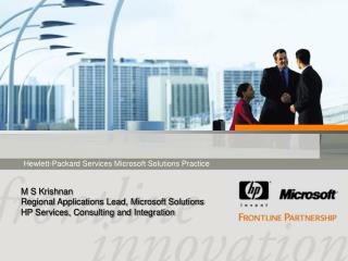 Hewlett-Packard Services Microsoft Solutions Practice