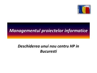 managementul proiectelor informatice