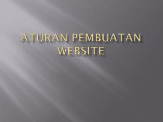 aturan pembuatan website